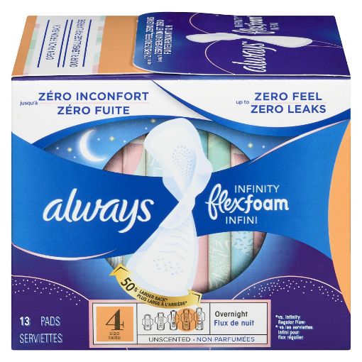 Picture of ALWAYS INFINITY PAD - SZ4 OVERNIGHT - UNSCENTED 1X 13S