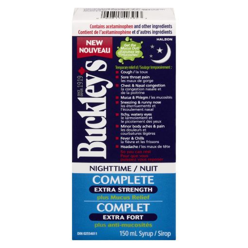 Picture of BUCKLEYS NIGHTTIME COMPLETE SYRUP - EXTRA STRENGTH - MUCUS RELIEF 150ML