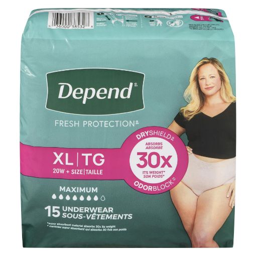 Picture of DEPEND FRESH PROTECTION UNDERWEAR FOR WOMEN - MAXIMUM - XL 15S