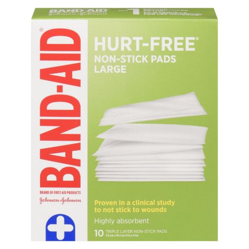 Picture of BAND-AID PADS NON-STICK LARGE 3X4IN 10S                                    