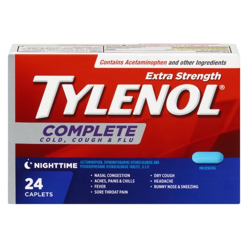 Picture of TYLENOL COMPLETE NIGHT - EXTRA STRENGTH 24S                                