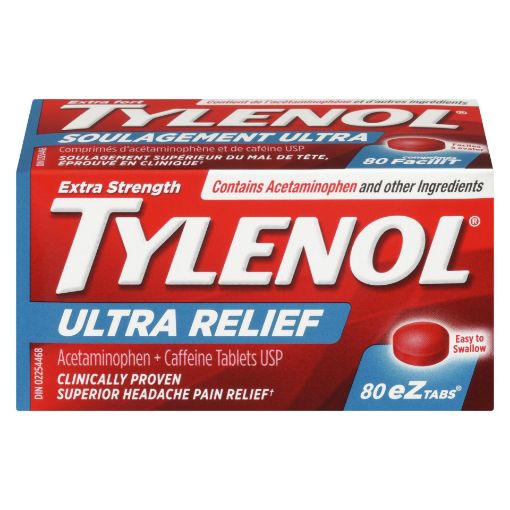 Picture of TYLENOL ULTRA RELIEF - TOUGH ON HEADACHES TABLET 500MG 80S                 