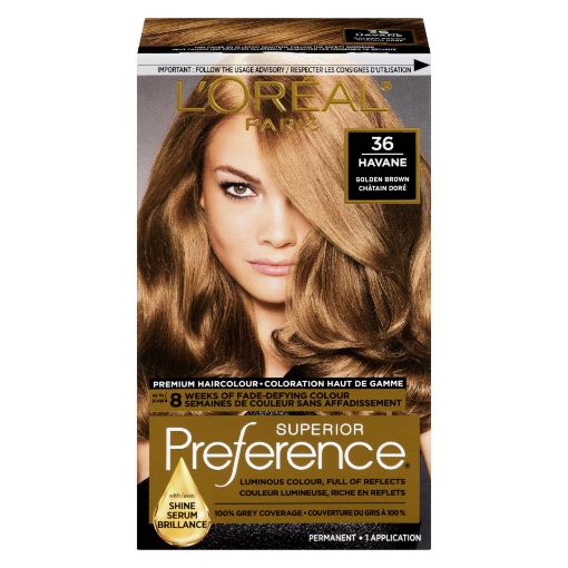 Picture of LOREAL PREFERENCE HAIR COLOUR - GOLDEN BROWN #36                           