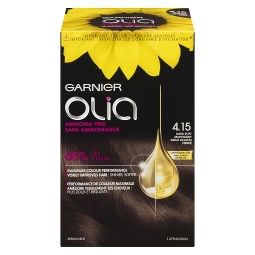 Picture of GARNIER OLIA HAIR COLOUR - DARK SOFT MAHOGANY #4.15                        