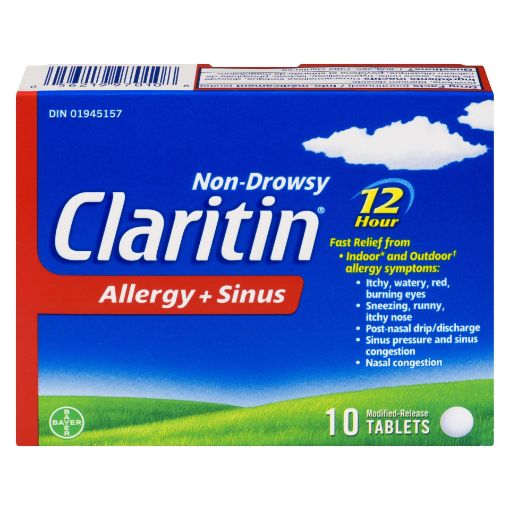 Picture of CLARITIN ALLERGY and SINUS TABLETS 10S