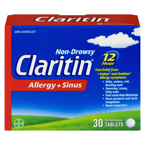 Picture of CLARITIN ALLERGY and SINUS TABLETS 30S
