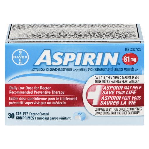 Picture of ASPIRIN A.S.A. DAILY LOW DOSE TABLET 81MG 30S