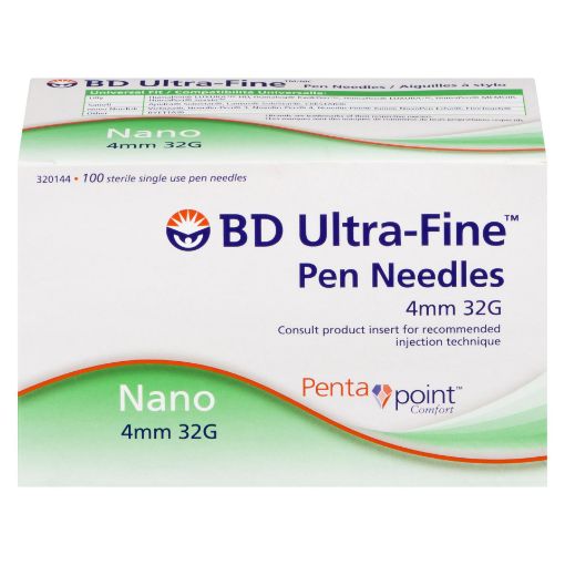 Picture of BD ULTRA-FINE PEN NEEDLE NANO 4MM X 32G 100S                               