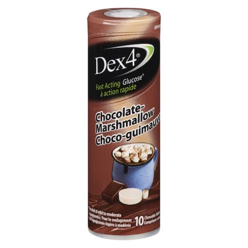 Picture of DEX 4 GLUCOSE TABLETS - TUBES - CHOCOLATE MARSHMALLOW 10S