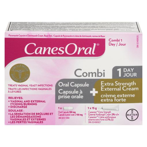 Picture of CANESORAL COMBI-PAK W 1 ORAL CAPSULE and 1 XSTR EXTERNL CREAM 15GR
