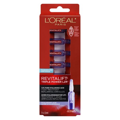 Picture of LOREAL TRIPLE POWER LAZER 7DAY 2% HYALURONIC ACID AMPULES 11ML             