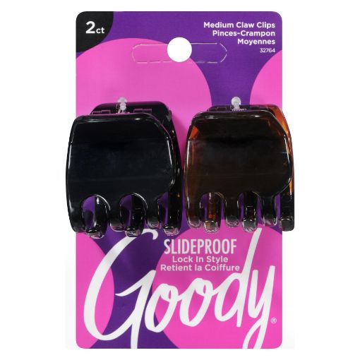 Picture of GOODY MEDIUM HALF CLAW CLIPS - ROUND TOP 2S