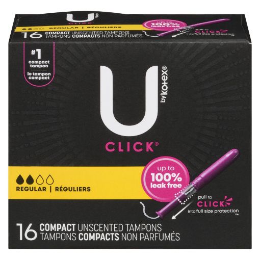 Picture of U BY KOTEX CLICK COMPACT TAMPONS - REGULAR 16S