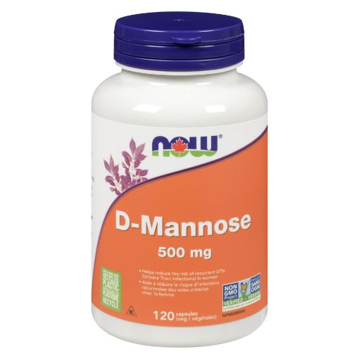 Picture of NOW D-MANNOSE 500 MG -VEGETABLE CAPSULES 120S