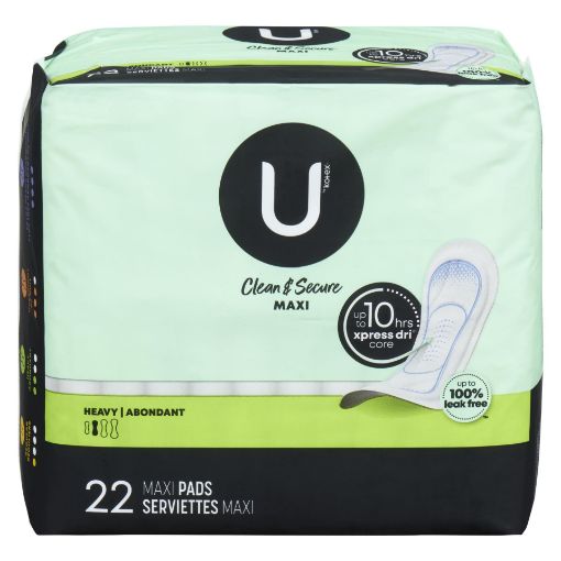 Picture of U BY KOTEX CLEAN and SECURE PADS - HEAVY 22S