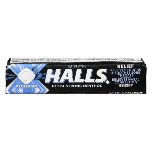 Picture of HALLS LOZENGE - EXTRA STRONG 9S                                            