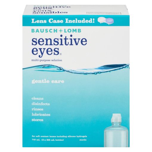 Picture of BAUSCH and LOMB MULTIPURPOSE SOLUTION - SENSITIVE EYES - TWIN PK 2X355ML