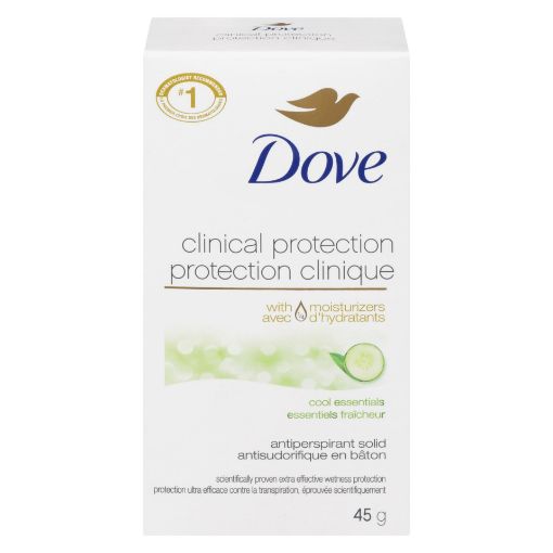 Picture of DOVE CLINICAL PROTECTION ANTIPERSPIRANT - COOL ESSENTIAL SOLID 45GR        