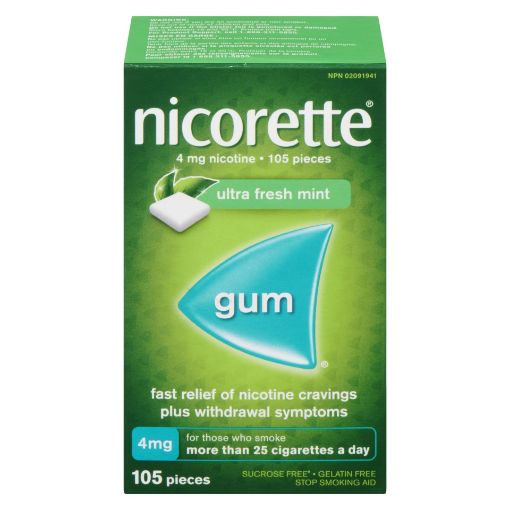 Picture of NICORETTE GUM - ULTRA FRESH MINT 4MG 105S