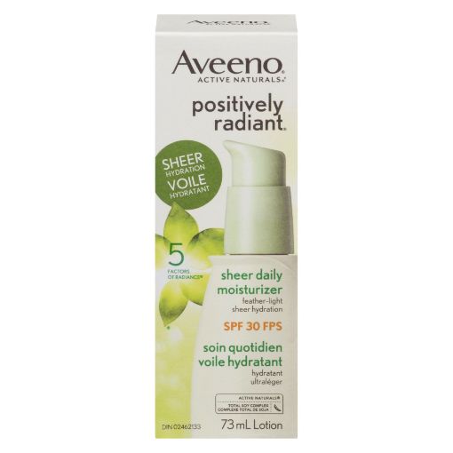 Picture of AVEENO POSITIVELY RADIANT SHEER - DAILY MOISTURIZER SPF30 73ML      
