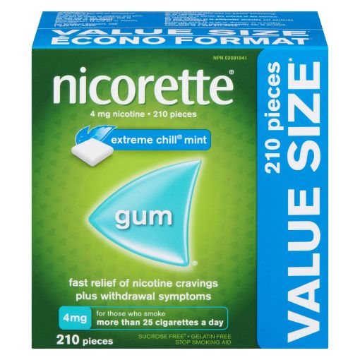 Picture of NICORETTE GUM - EXTREME CHILL MINT 4MG 210S