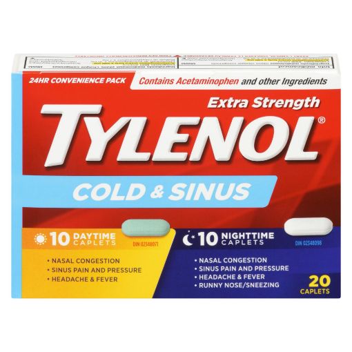 Picture of TYLENOL COLD and SINUS - EXTRA STRENGTH - DAY/NIGHT CAPLETS 10 + 10S