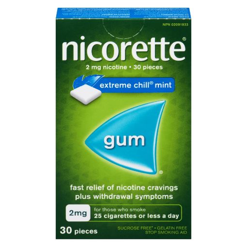 Picture of NICORETTE GUM - EXTREME CHILL MINT 2MG 30S                                 