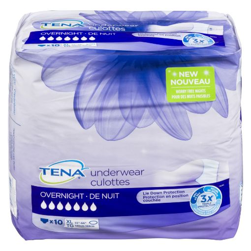 Picture of TENA OVERNIGHT UNDERWEAR XL 10S                                            