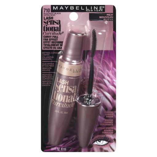 Picture of MAYBELLINE LASH SENSATIONAL CURVITUDE MASCARA - BLACKEST BLACK 9ML         