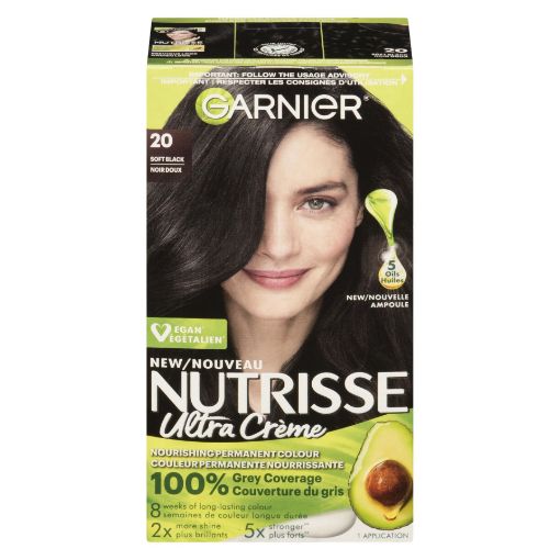 Picture of GARNIER NUTRISSE CREAM HAIR COLOUR - SOFT BLACK #20                        