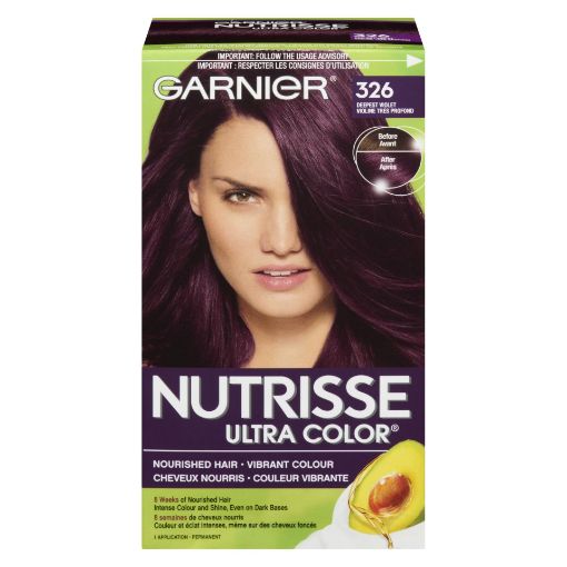 Picture of GARNIER NUTRISSE ULTRA COLOR HAIR COLOUR - DARK BURGUNDY 3.26              