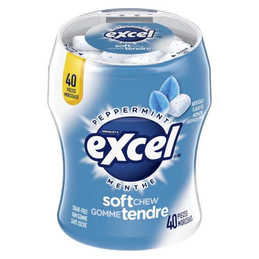 Picture of EXCEL SOFT CHEWS GUM - BOTTLE - PEPPERMINT 40S