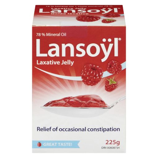 Picture of LANSOYL LAXATIVE JELLY - RASPBERRY FLAVOURED 225GR     