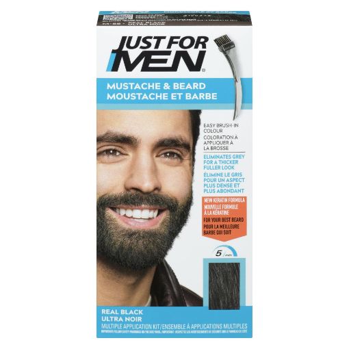 Picture of JUST FOR MEN MUSTACHE and BEARD - REAL BLACK M-55