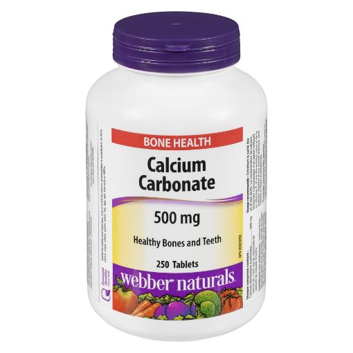 Picture of WEBBER NATURALS CALCIUM CARBONATE 500MG 250S                               