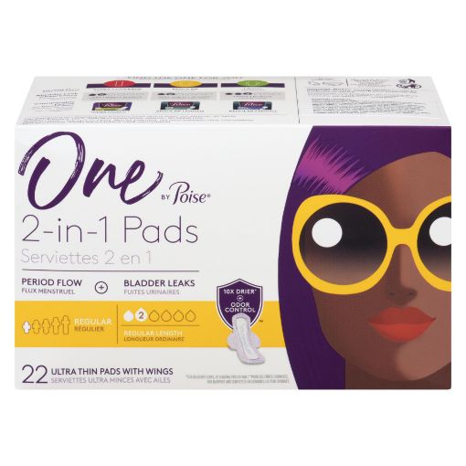 Picture of ONE BY POISE ULTRA THIN PAD WITH WINGS - REG 22S                           