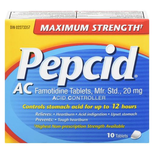 Picture of PEPCID AC MAX STRENGTH TABLETS 10S                                         