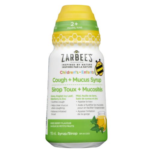 Picture of ZARBEES CHILDRENS COUGH SYRUP + MUCUS 118ML