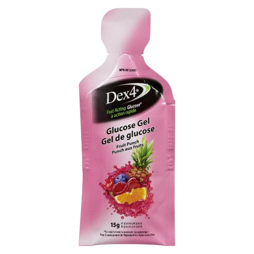 Picture of DEX 4 GLUCOSE GEL - FRUIT PUNCH 15GR