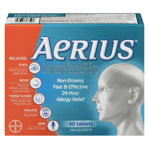 Picture of AERIUS ALLERGY TABLETS 40S