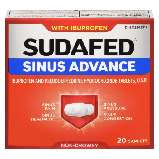 Picture of SUDAFED SINUS ADVANCE W/ IBUPROFEN CAPLET 20S                              