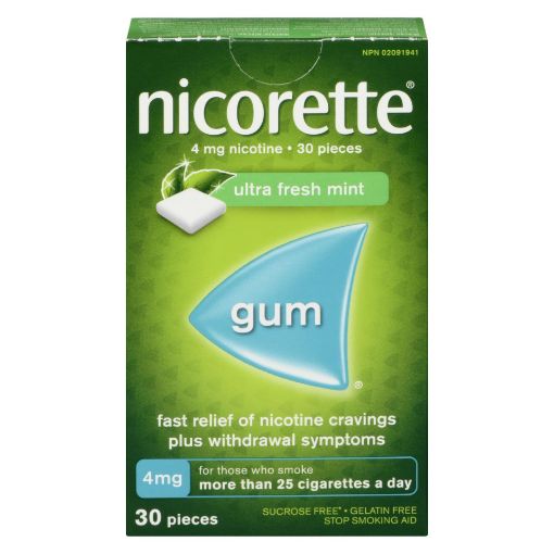 Picture of NICORETTE GUM - ULTRA FRESH MINT 4MG 30S                                   