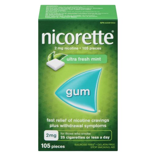 Picture of NICORETTE GUM - ULTRA FRESH MINT 2MG 105S