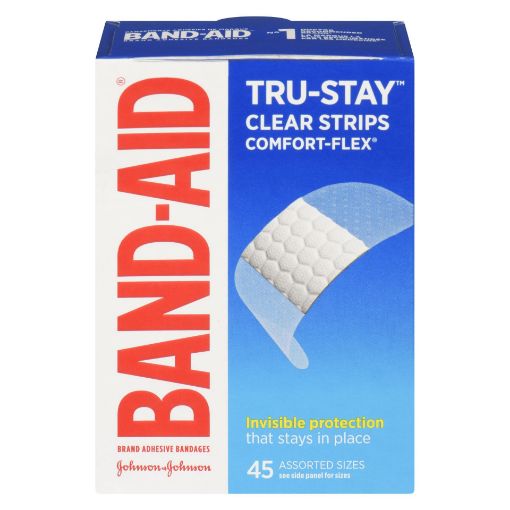 Picture of BAND-AID BANDAGE - CLEAR - ASSORTED 45S                                    