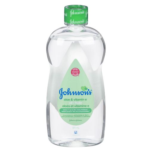 Picture of JOHNSON and JOHNSON BABY OIL - ALOE and VIT E 592ML