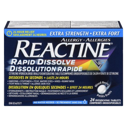 Picture of REACTINE EXTRA STRENGTH RAPID DISSOLVE 24S                                 
