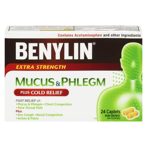 Picture of BENYLIN COLD, MUCUS and PHLEGM RELIEF CAPLETS 24S