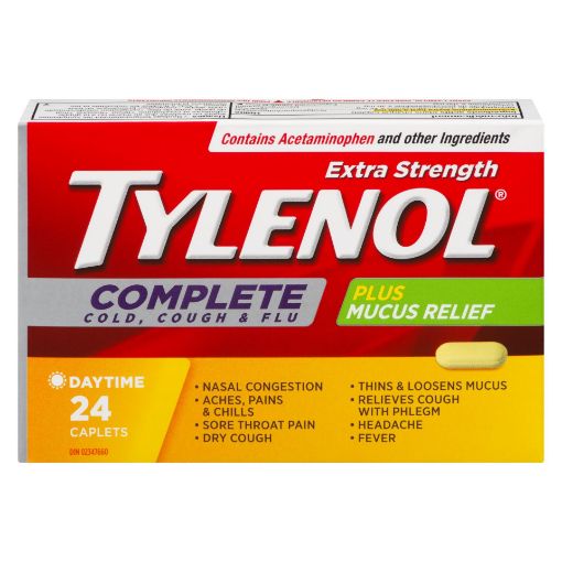 Picture of TYLENOL COMPLETE COLD COUGH and FLU - EXTRA STRENGTH CAPLETS 24S