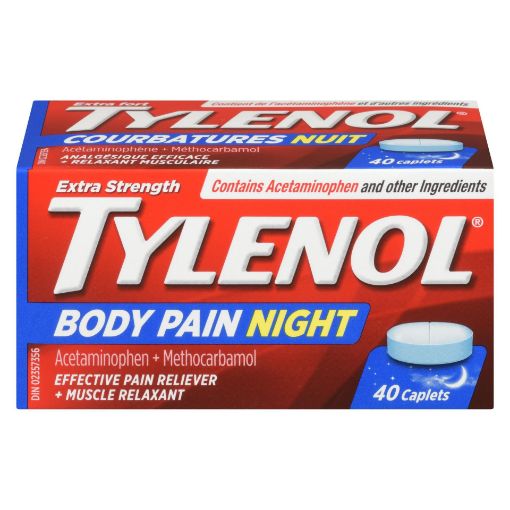 Picture of TYLENOL BODY PAIN - NIGHT CAPLET 40S                                       