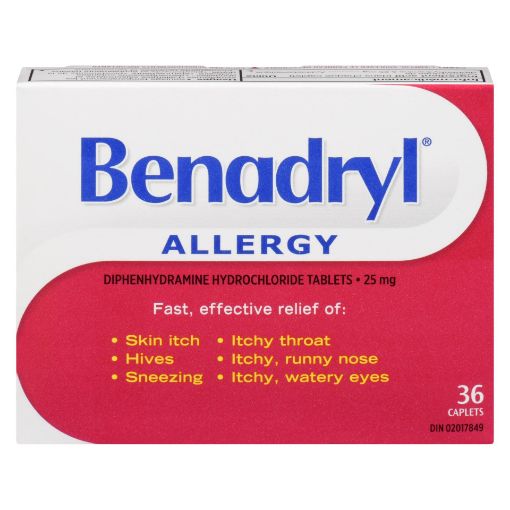 Picture of BENADRYL CAPLETS 25MG 36S                                                  